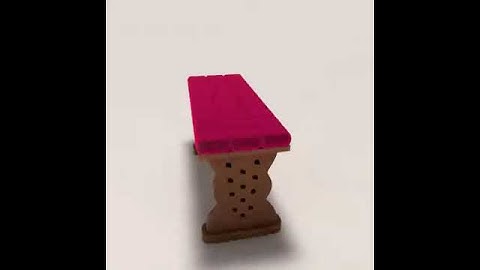 Cubby Stool and Base Mesh 3d model preview