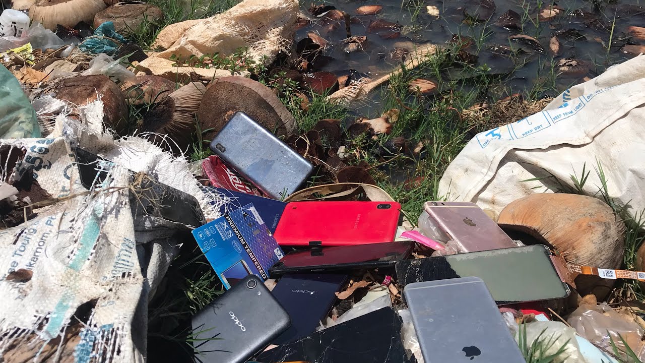 Broken phones found in a garbage dump near the waterfront to be restored