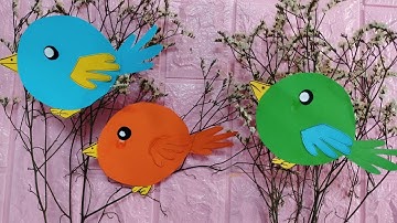 cách cắt hình con chim bằng giấy thủ công