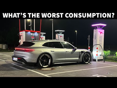 High Speed EV Efficiency Test with Porsche Taycan Turbo on the German Autobahn