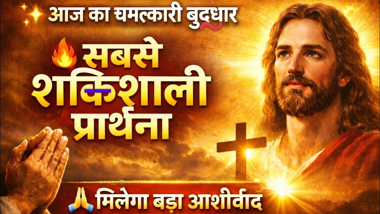 बुधवार की सबसे शक्तिशाली प्रार्थना 🙏 | यीशु मसीह से चमत्कारी आशीर्वाद | Wednesday Prayer