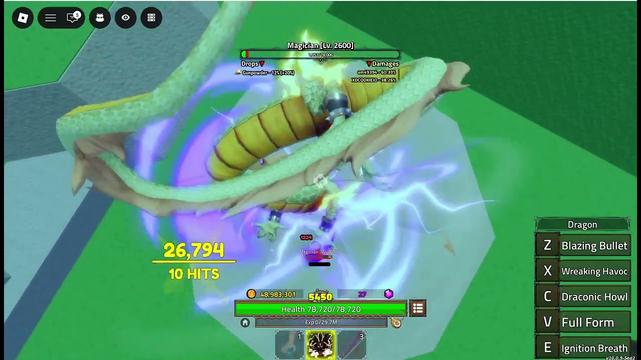 Dragon showcase (king legacy) - YouTube