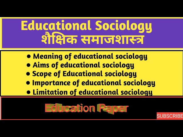 scope and importance of sociology