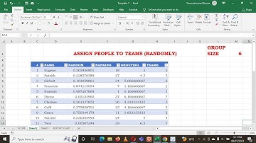 How to Randomly Assign people to Teams in Excel