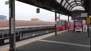 西尾駅 急行吉良吉田行発車シーン 名鉄3500系 3528F