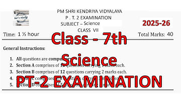 CLASS 7H SCIENCE PT2 EXAM QUES PAPER / TERM -2 SESSION 2025-26/ PM SHRI KENDRIYA VIDYALAYA