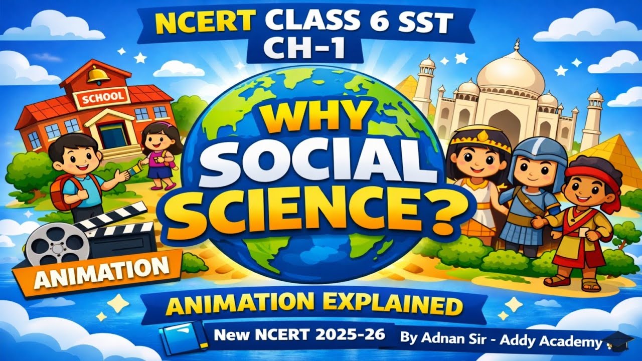 NCERT Class 6 SST Chapter 1 | Why Social Science? | New NCERT 2025–26 | Animation | Addy Academy 🎓