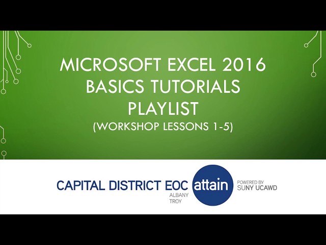 Excel 2016 Basics