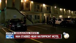 Man stabbed near waterfront motel