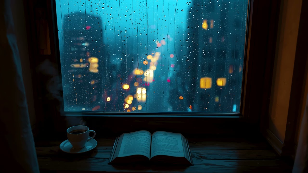 Midnight Rain & Cold Blue Jazz 🌧️ Deep Concentration Music for 4 AM Study Sessions