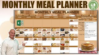 Learn How To Create This Incredible Monthly Meal Planner With Calorie Count In Excel [Free Download] screenshot 1