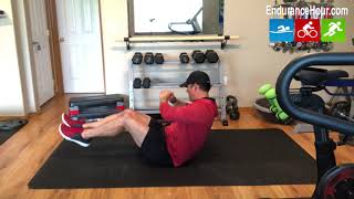 Russian Twists With Feet Elevated On Endurance Hour