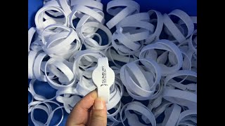 RFID Silicone wristbands silkscreenting printing LOGO or QR Code craft