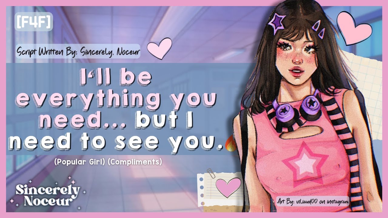 [F4F] 🎧 Cute Popular Girl Won't Let You Be Alone 💗🔥 (Popular Girl) (Flirty)