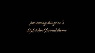 HIS High School Formal Theme Reveal 2026