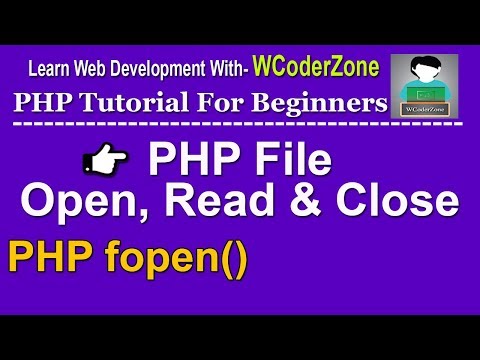 php file open read and close ||  php fopen function – 1