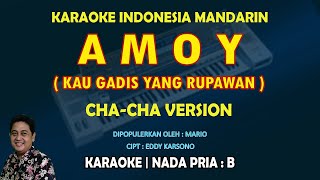 Amoy KARAOKE Mandarin nada pria B Versi Cha Cha (Kau gadis yang rupawan) - Mario