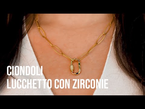 Creare gioielli must have con Ciondoli lucchetto con zirconie 
