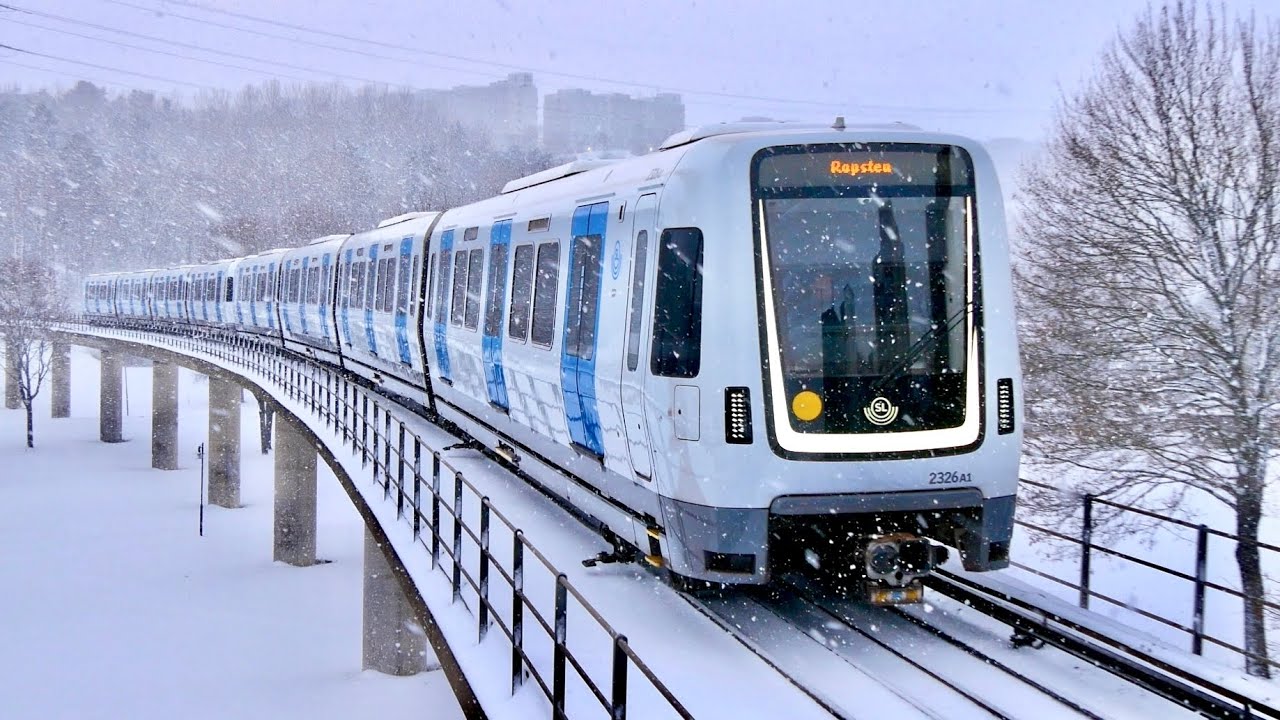 Tåg i Tunnelbanan Stockholm | Vinter 2024 | Metro | Trains