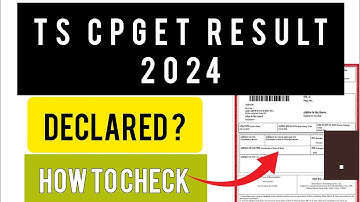 TS CPGET 2024 Result | How To Check TS CPGET 2024 Result