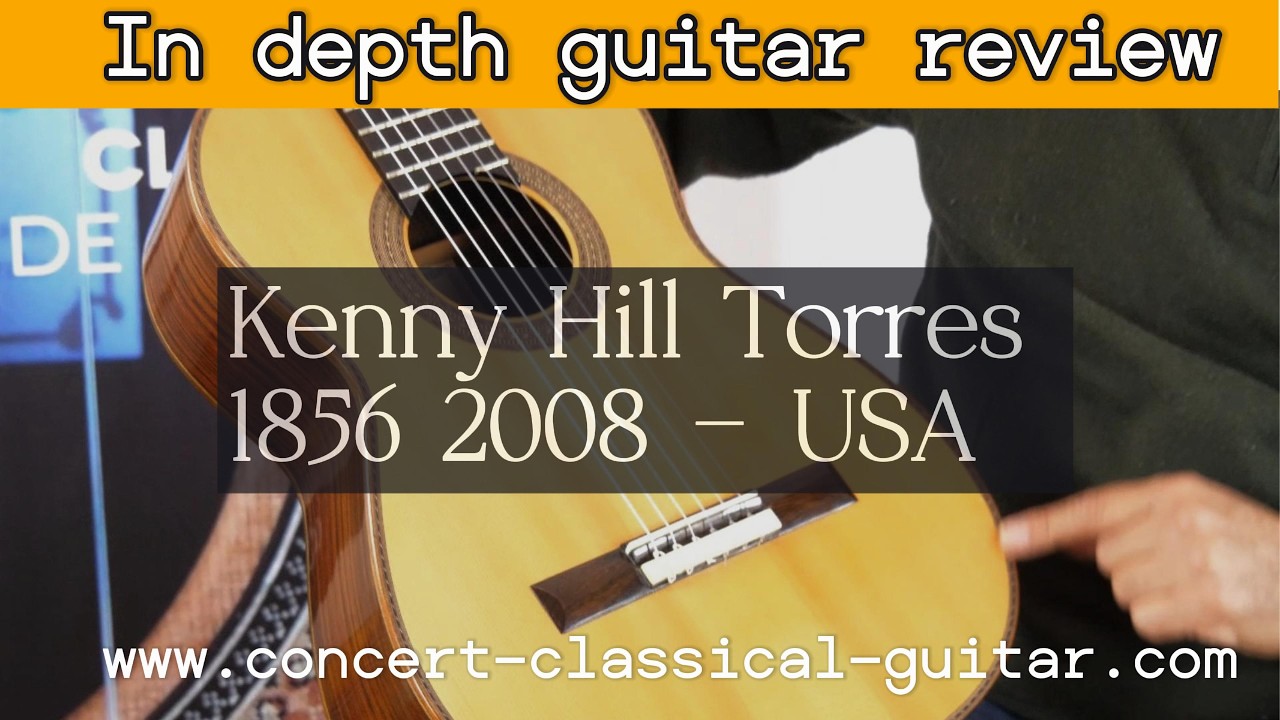 Kenny Hill  Torres model 2008 1856 demo Carcassi www.concert-classical-guitar.com
A beautiful 2008 replica by luthier Kenny Hill, in nearly perfect condition, of Antonio Torres’s famous 1856 “La Leona” guitar. A powerful guitar with a beautifully complex tone. The guitar features a 64 cm scale length and a slightly smaller body, in keeping with the 1856 original—making it ideal for someone of smaller stature or anyone seeking playing comfort. The sound quality of this Torres is representative of Kenny Hill’s craftsmanship and expertise in guitar making.


No Eq or effects added on our video. Just the pure sound. All the video are played by Philippe Mariotti.  

An outstanding guitar that will give great pleasure. A real benchmark.
http://www.guitare-classique-concert.fr/
http://www.concert-classical-guitar.com/


info at andre@guitare-classique-concert.fr
The most exquisite double-top and lattice concert guitars.
Come and visit our website and our showroom in Paris - France . We ship worlwide