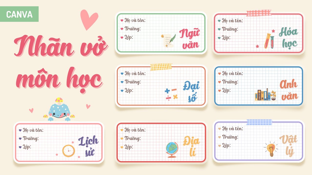 Top 100 mẫu sticker nhãn vở cute dễ thương chất ngầu file PNG Vector