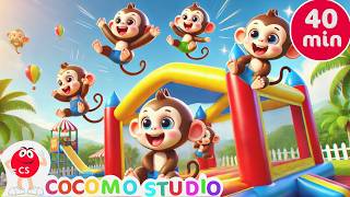 Five Little Monkeys 🐵 | 40 Minutes Nursery Rhymes, Kids Songs &amp; Preschool Learning