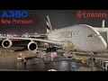 Emirates airbus a380 new premium eco   paris cdg  dubai dxb  full flight report
