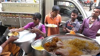 She Deserves Respect - Most Hard Working Seller - Dal Vat(Rice )Vegetables 30 rs -Indian Street Food