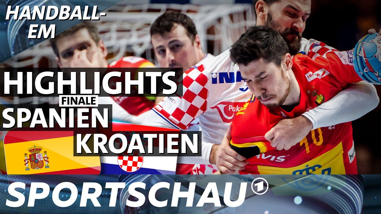 Highlights Packendes Finale Spanien - Kroatien Handball-EM Sportschau 