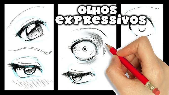 Como desenhar olhos de Anime  Mangá ✏️ 👁️👁️ #anime #manga