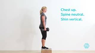 Offset Dumbbell Reverse Lunge From Deficit
