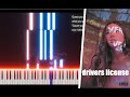 Olivia Rodrigo - drivers license || Piano tutorial / Instrumental Karaoke w/ Lyrics || Synthesia