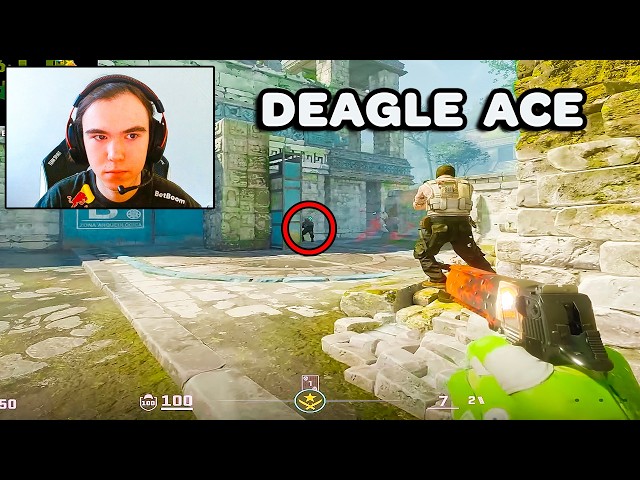 Only DEAGLE is enough for donk to win the round in a FACEIT match - CS2