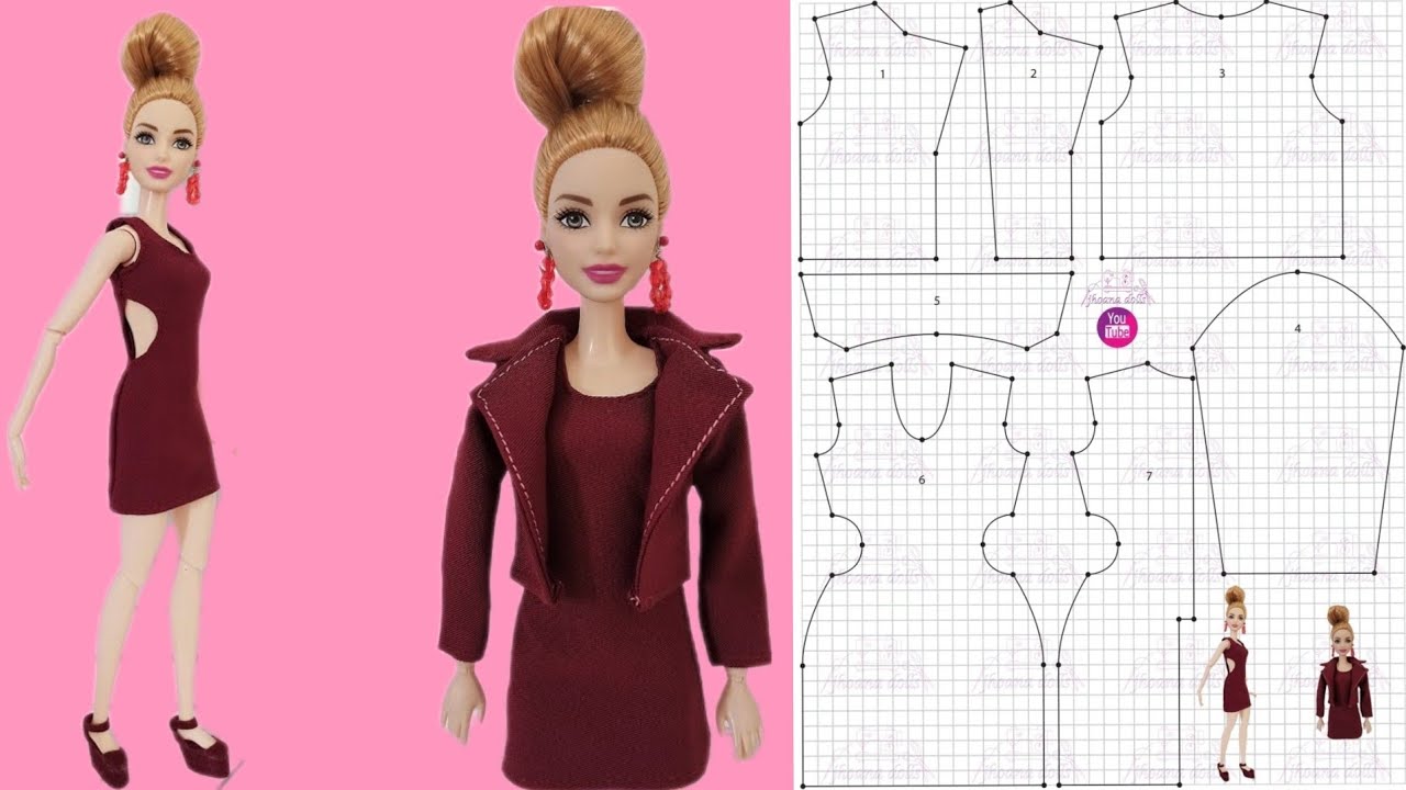 40 blazer y vestido para Barbie (patrones en la descripción)