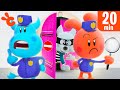 CUEIO PRETEND PLAY COPS AND ROBBERS WITH HIS FRIENDS ! Cueio The Bunny Cartoons for Kids