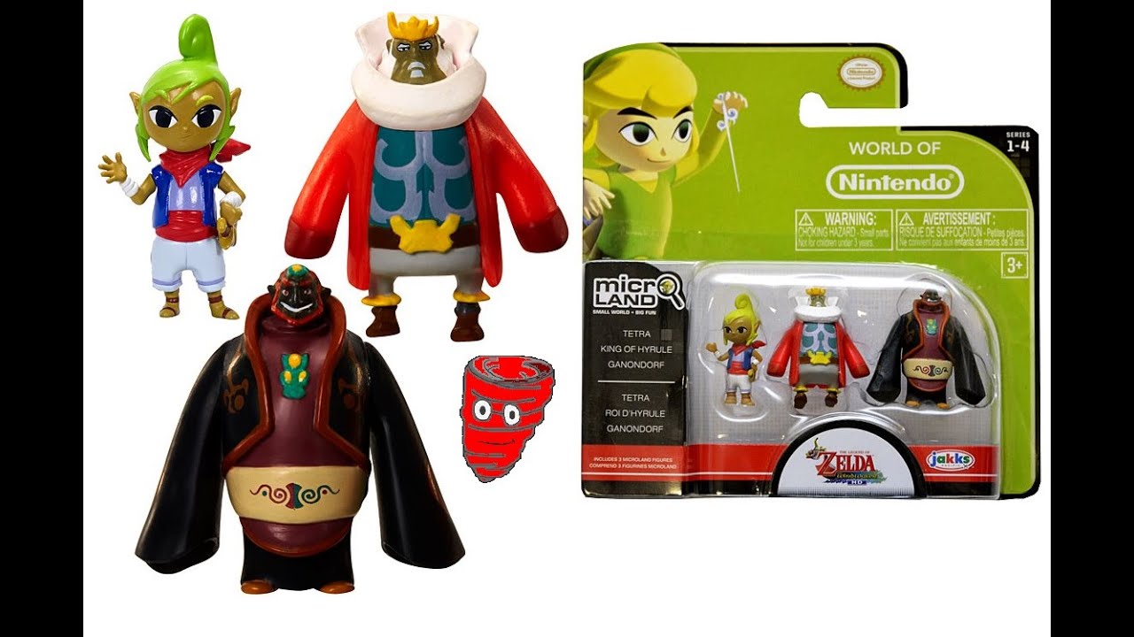 World of Nintendo Micro Land Legend of Zelda 3-pack Tetra, King of Hyrule, Ganondorf
