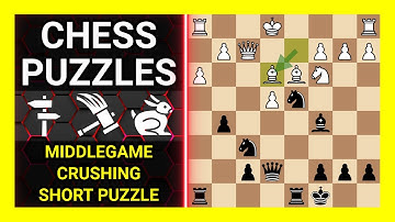 Chess Puzzles to Practice. Themes: Middlegame, Crushing, Short puzzle. Learn Chess