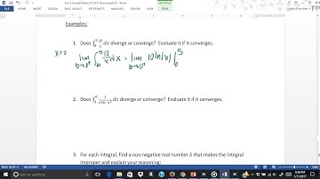 Section 8 8 Improper Integrals Infinite Discontinuities Example 1