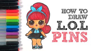 How to draw an LOL surprise doll (PINS).