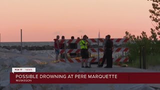 Water rescue at Pere Marquette Beach: person still missing