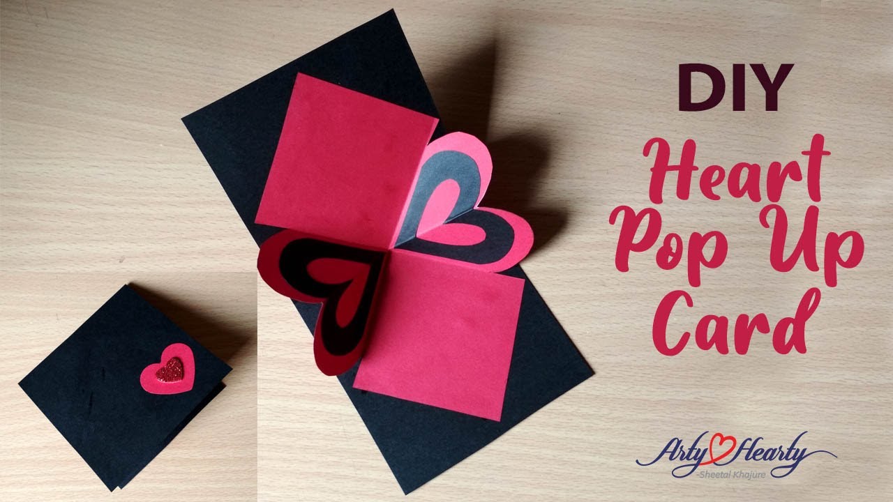 Heart pop up card| Arty Hearty| Sheetal Khajure - YouTube