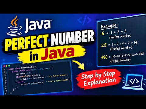 Java program to check number is Perfect or Not || using for loop || perfect number 