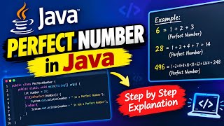 Java program to check number is Perfect or Not || using for loop || perfect number 