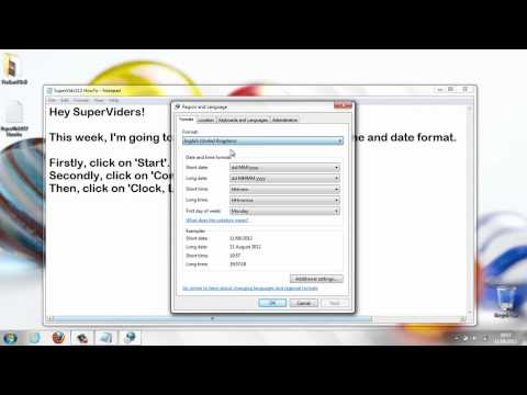 SV HowTo: How to change your time and date format on Windows 7 (Full HD) ®