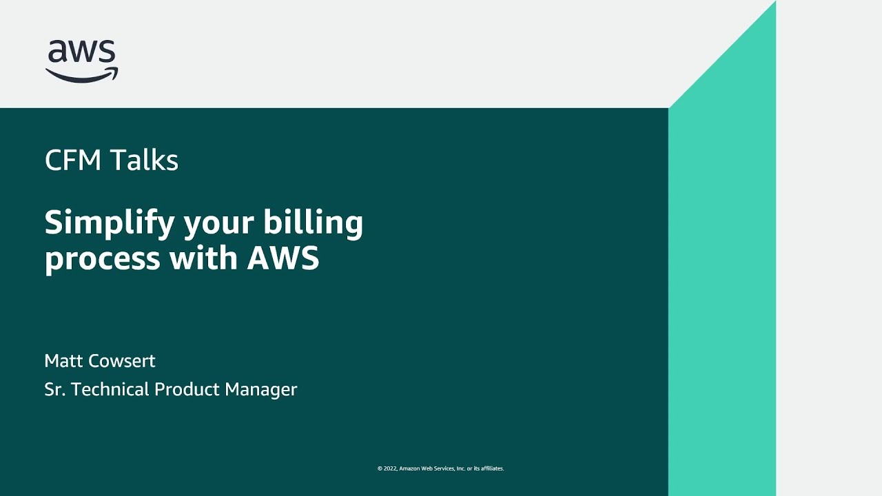 Simplify your billing process with AWS Amazon  Services YouTube