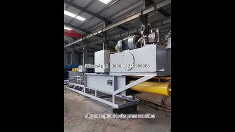 shipping video for 5kg Cocopeat/ coco coir blocks press machine new design 150-200 block per hour