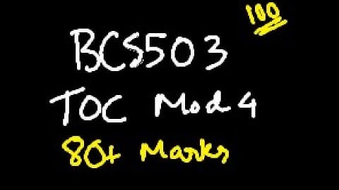 TOC MODULE 4 BCS503 Theory of Computation | 22 Scheme VTU 5th SEM CSE