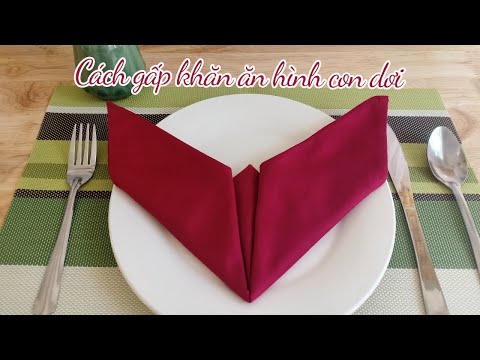 Video Cách gấp khăn ăn hình con dơi siêu nhanh | How to fold... - youtube