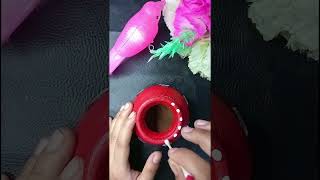 Transformed my old clay pot  into a beautiful look shots diy craft decor bestoutofwaste